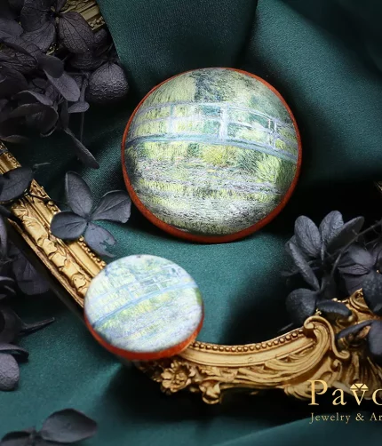 Claude Monet Water Lilies and Japanese Bridge Art Gemstone Soap