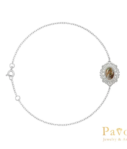 Renoir The Young Girls at the Piano Oval Frame Art-Inspired Bracelet